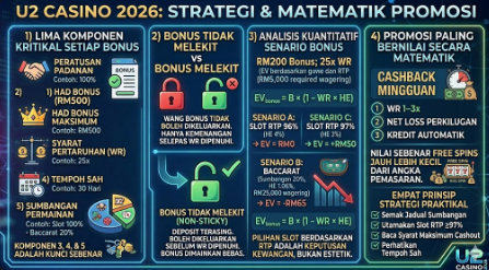 Panduan Teknikal Promosi U2 Casino 2026: Matematik di Sebalik Bonus Malaysia